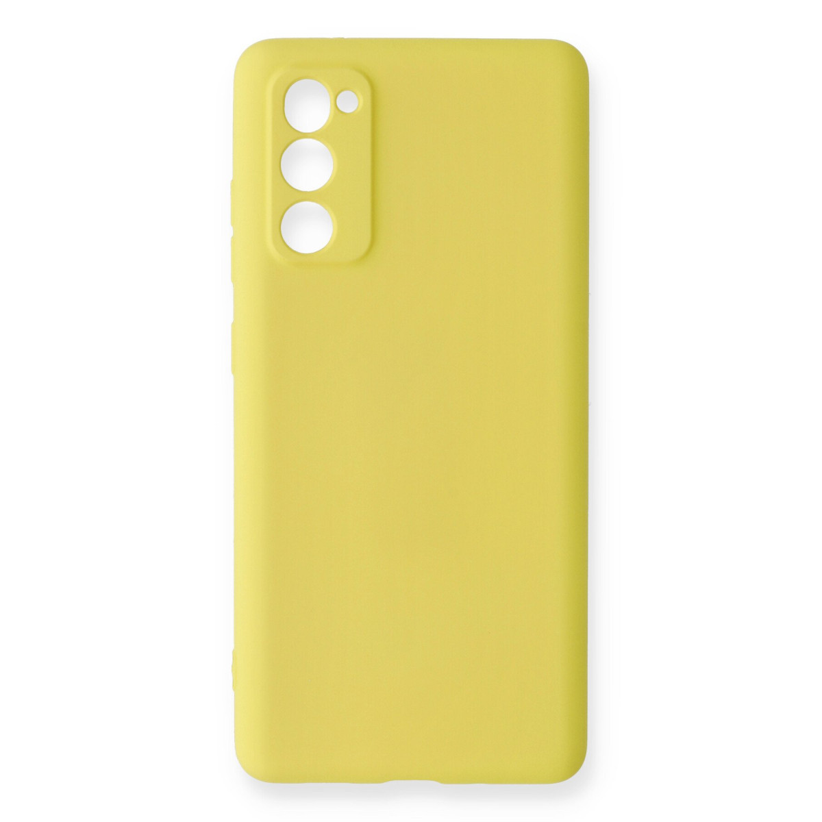 Galaxy S20 FE Kılıf Nano içi Kadife Silikon - Sarı