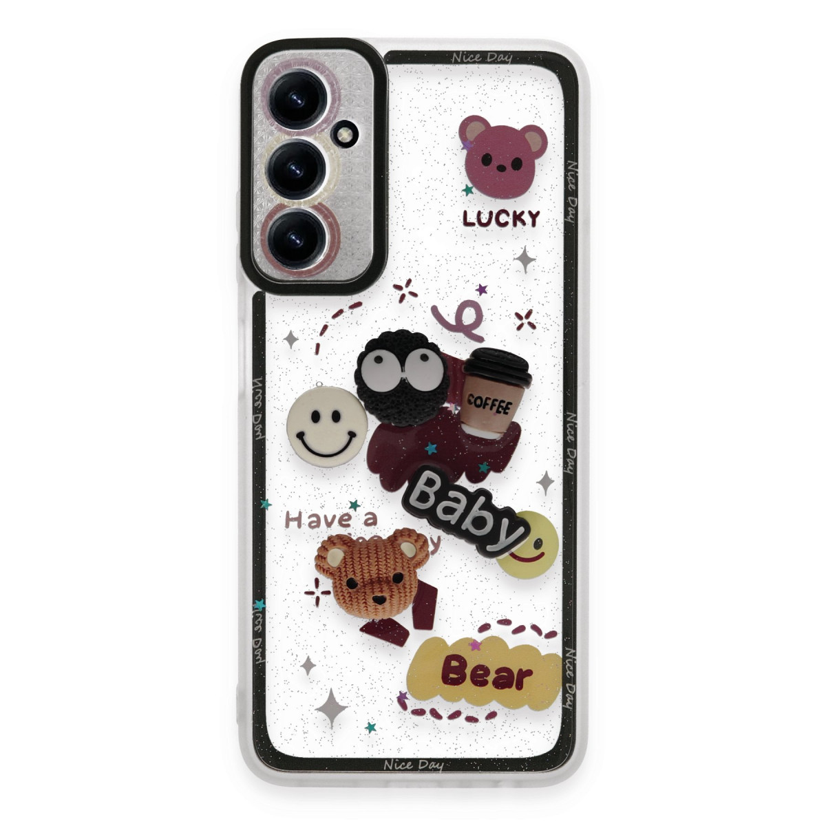 Galaxy A05S Kılıf Sweet Desenli Silikon Kapak - Sarı