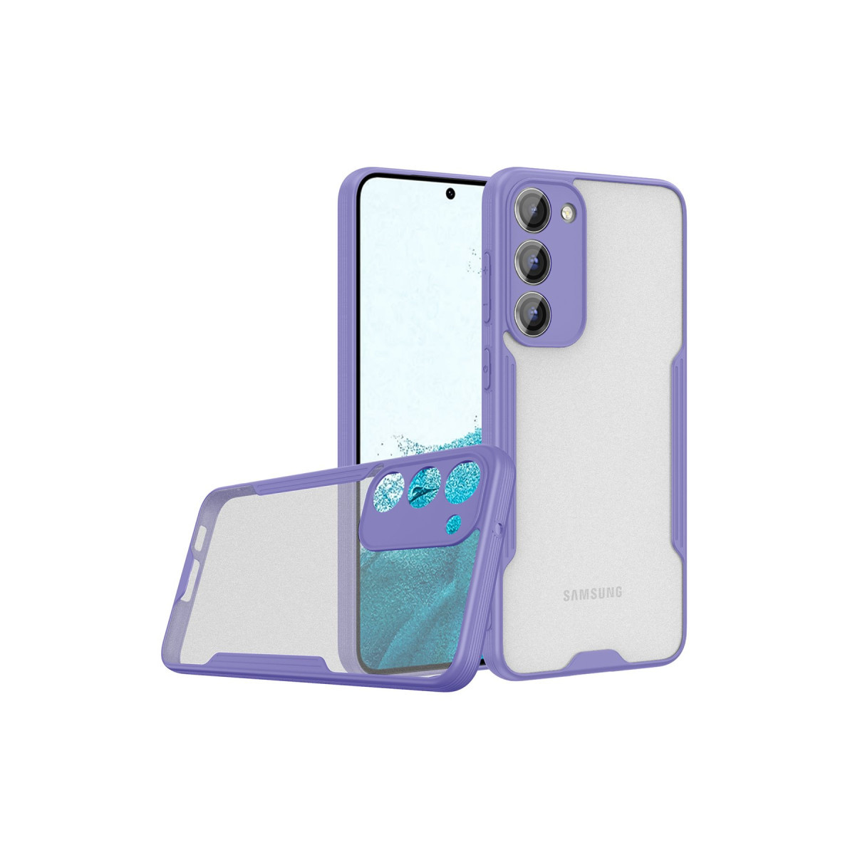 Galaxy S23 Plus Kılıf Platin Silikon - Lila