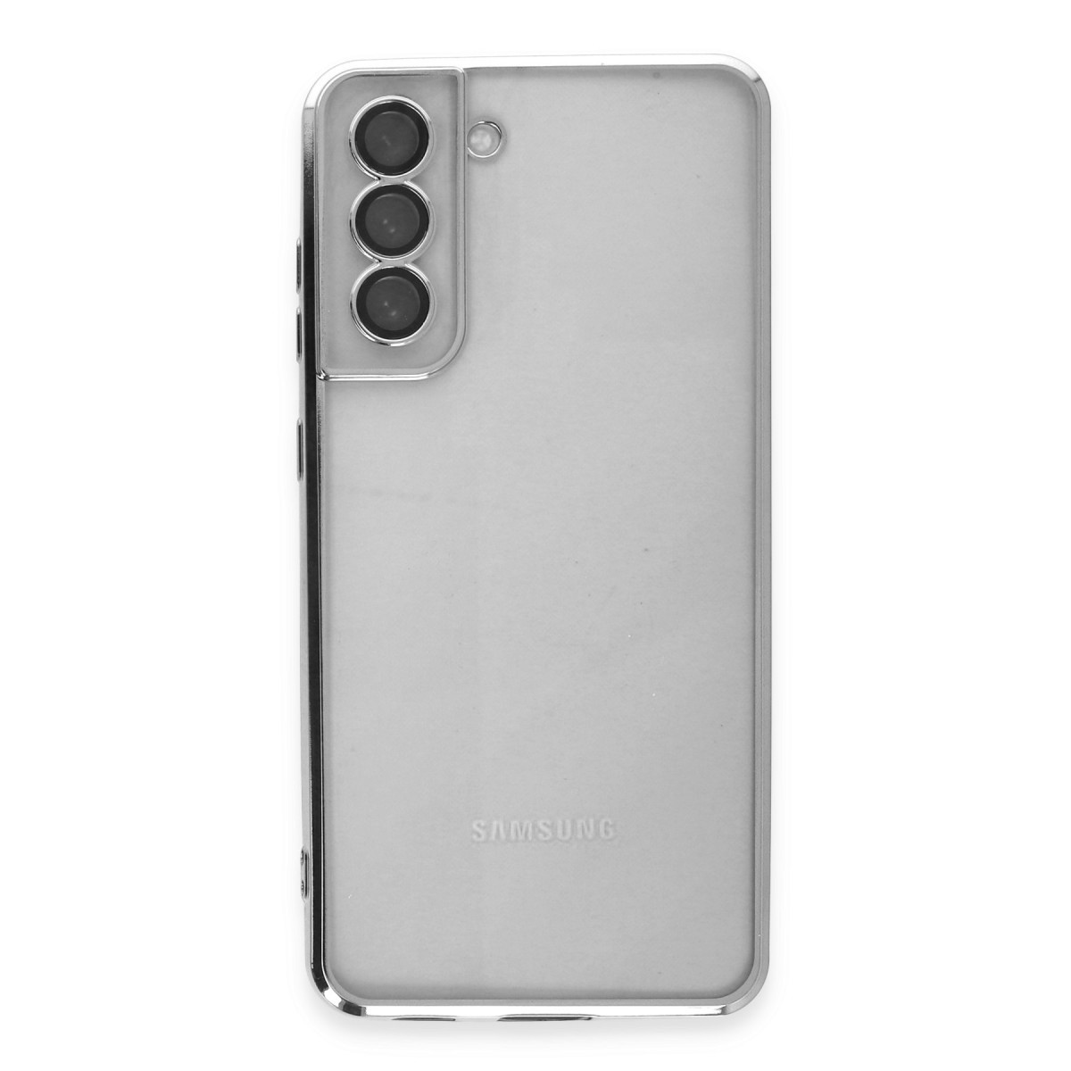 Galaxy S21 FE Kılıf Razer Lensli Silikon - Gümüş