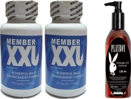 Member Mucizevi  Member Xxl Erkeklere Özel 60LI 2 Adet + Mucizevi  120 ml Masaj Yağı