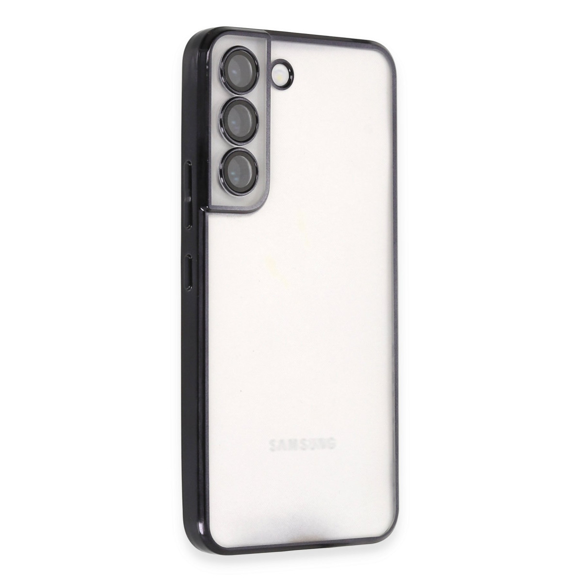 Galaxy S22 Kılıf Razer Lensli Silikon - Siyah