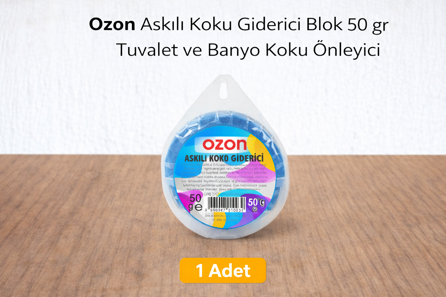 Ozon Askılı Koku Giderici Blok 50 gr Tuvalet ve Banyo Koku Önleyici 1 Adet