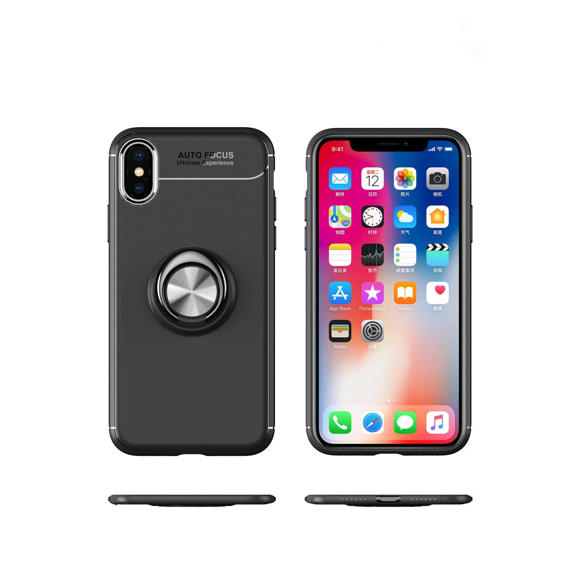 iPhone XS Max Kılıf Range Yüzüklü Silikon - Mavi — görsel 5