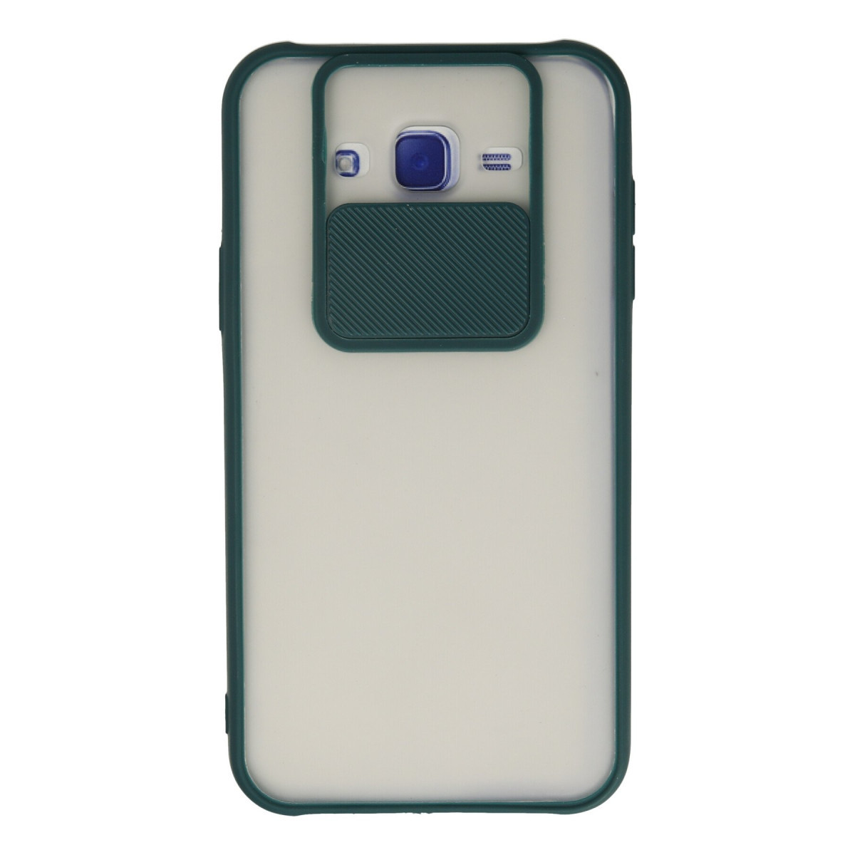 Galaxy J7 Kılıf Palm Buzlu Kamera Sürgülü Silikon - Yeşil