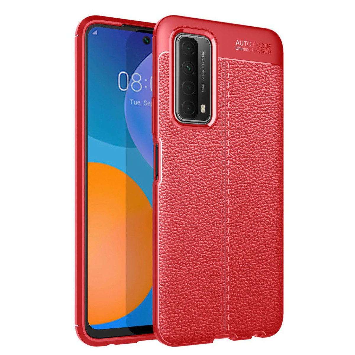 P Smart 2021 Kılıf Auto Focus Kapak - Kırmızı