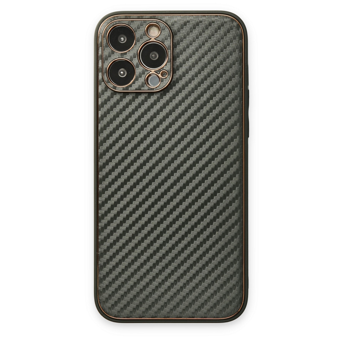iPhone 13 Pro Kılıf Coco Karbon Silikon - Füme
