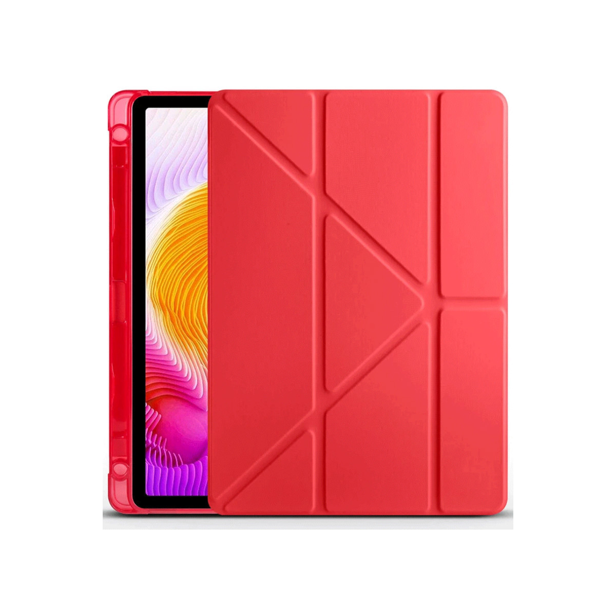 Redmi Pad SE Kılıf Kalemlikli Mars Tablet Kılıfı - Kırmızı