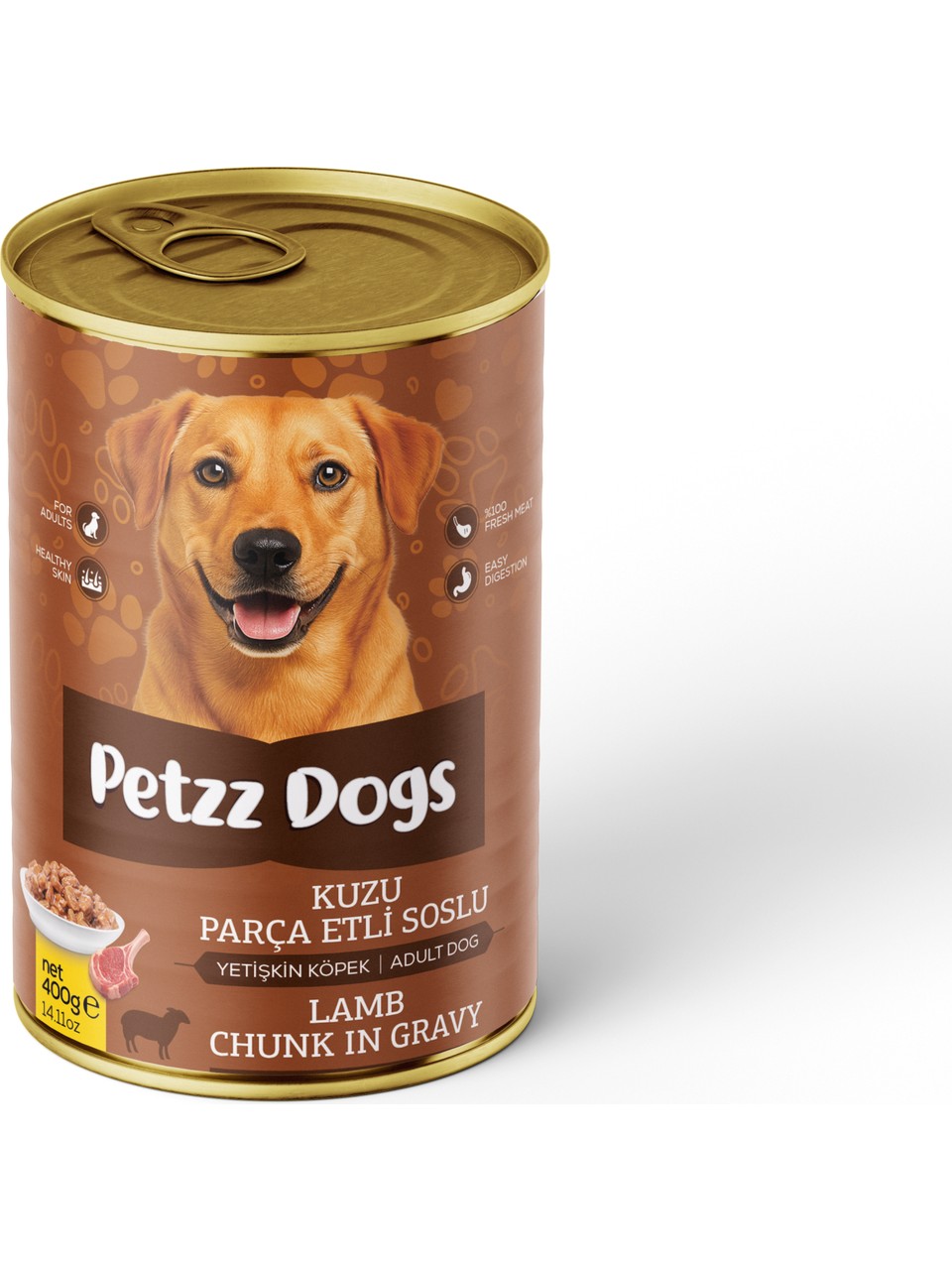 Petzzdogs Kuzu Etli Yetişkin Köpek Konservesi 400 gr 1 Adet
