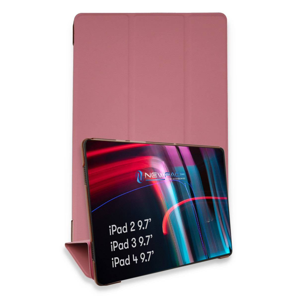 iPad 4 9.7 Kılıf Tablet Smart Kılıf - Pembe