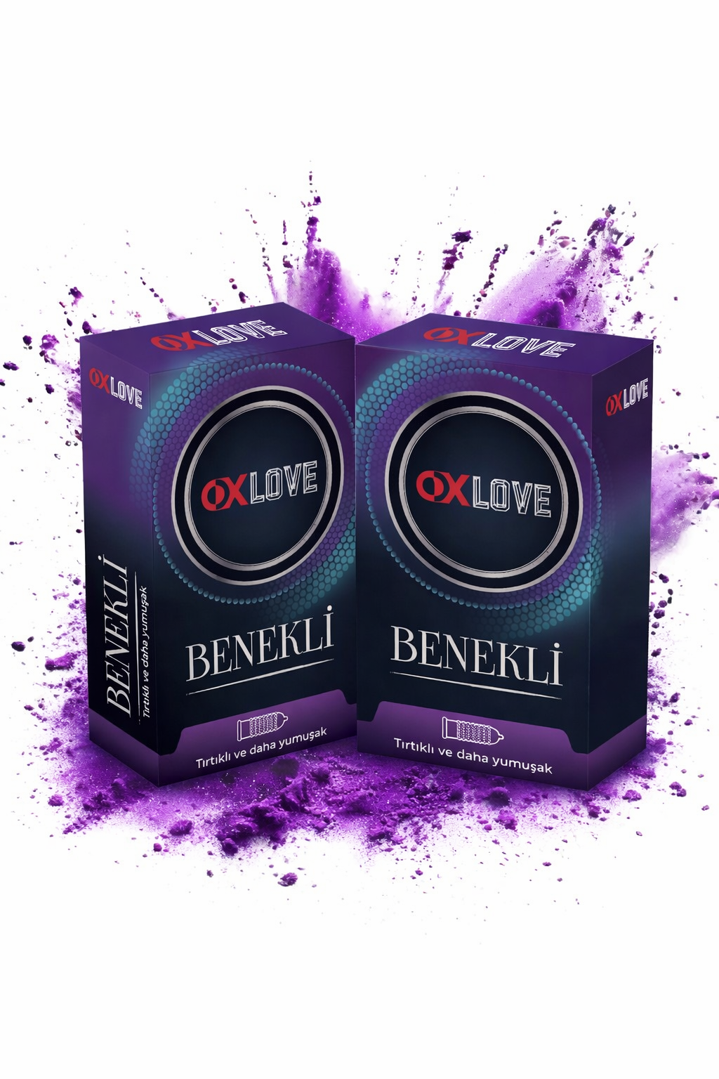 OXLOVE Benekli Tırtıklı Prezervatif 10lu x 2 Kutu 20 Adet Daha Yumuşak Dokulu Koruyucu