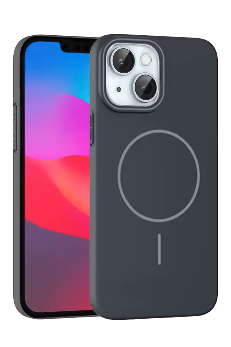 iPhone 15 Plus Broş Magsafe Kapak - Füme