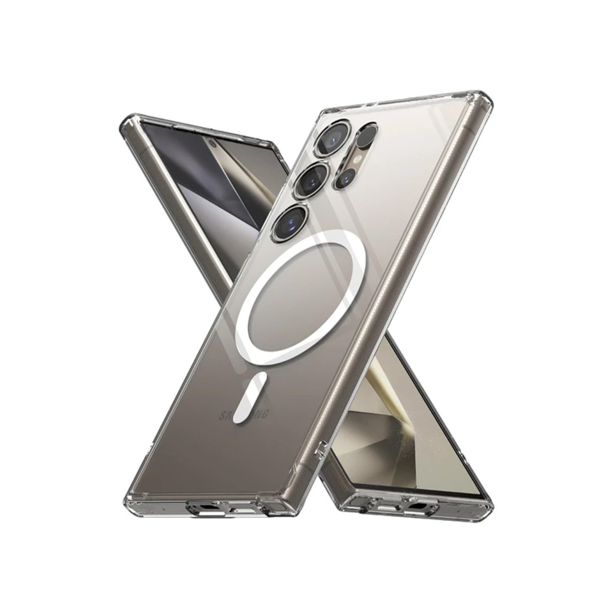 Galaxy S24 Ultra Kılıf Magneticsafe Şeffaf Silikon - Şeffaf
