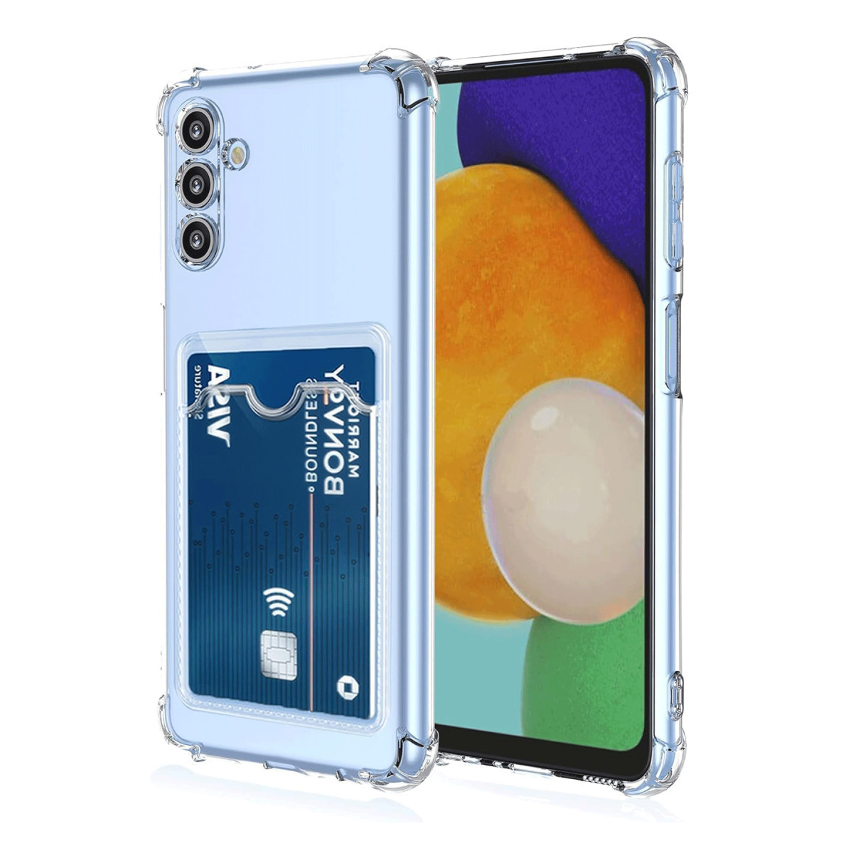 Galaxy A26 Kılıf Kart Şeffaf Silikon - Şeffaf