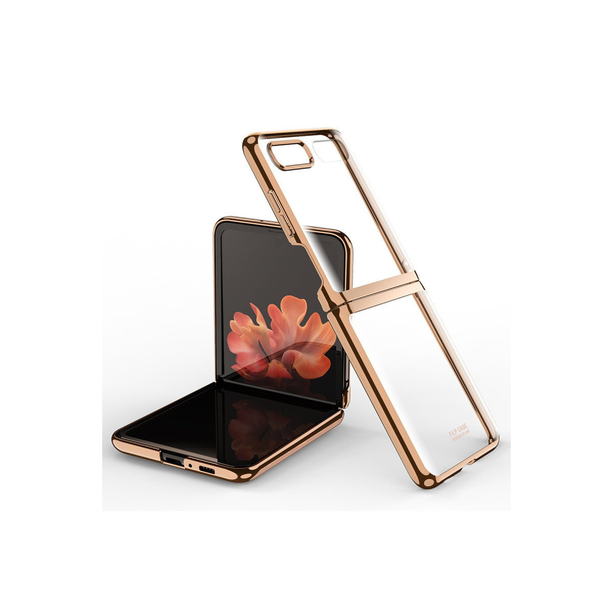Galaxy Z Flip 4 Kılıf Fold Element Kapak - Gold