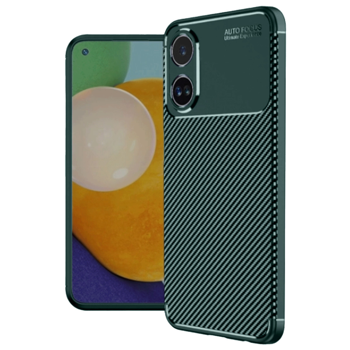 A38 Kılıf Auto Focus Karbon Kapak - Koyu Yeşil