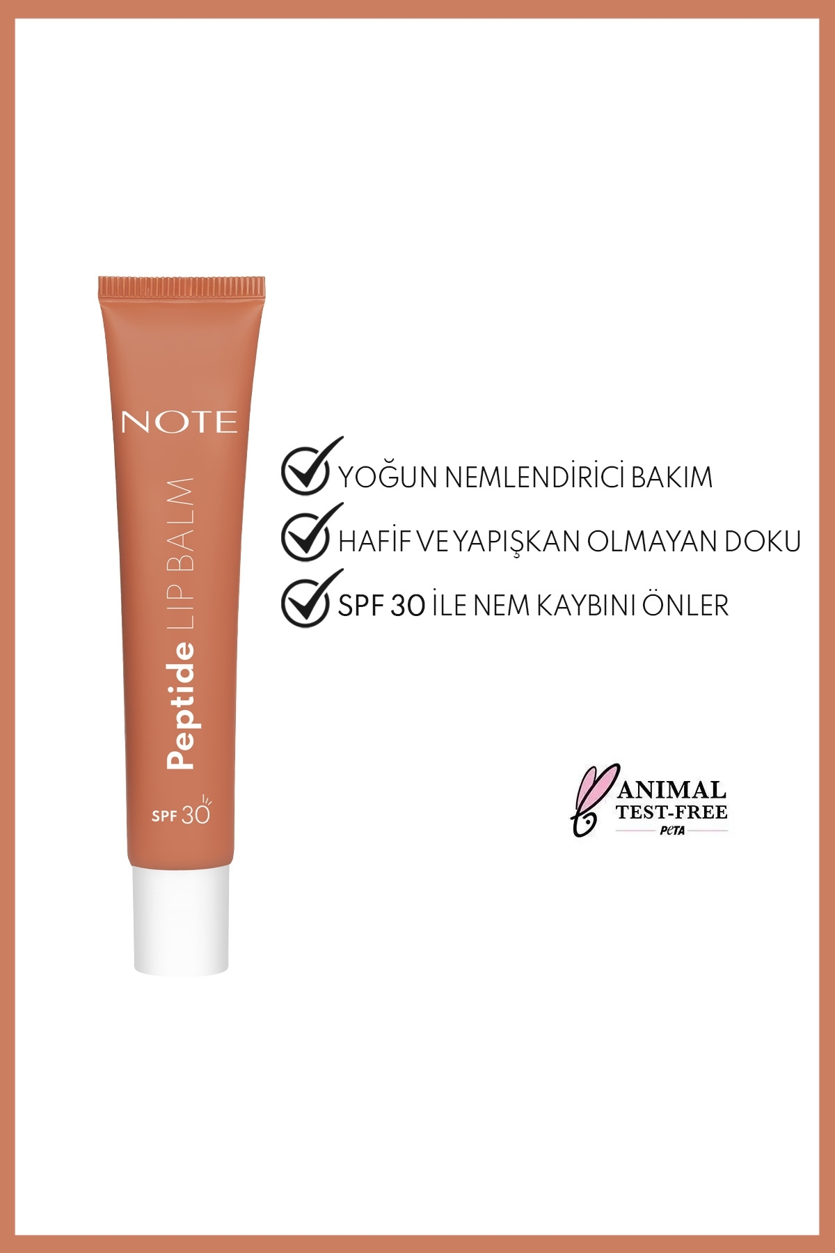 Cosmetics Peptide Lip Balm SPF 30 Nemlendirici Ve Parlatıcı Renkli Dudak Balmı - 01 Salted Caramel