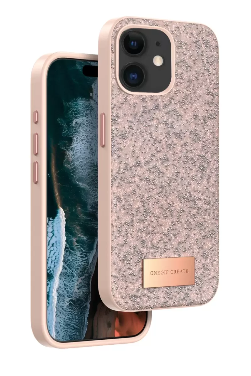 iPhone 11 Bright Simli Kapak - Pembe