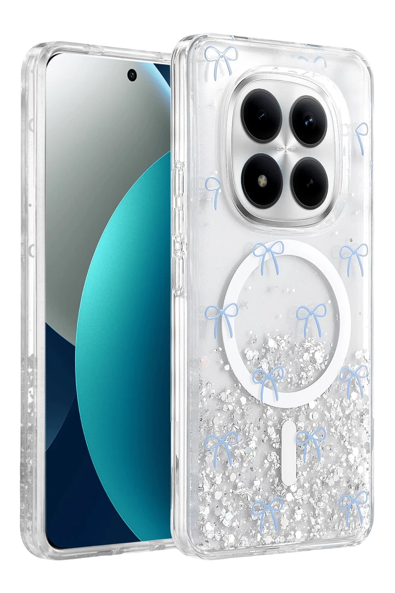 Onegif Xiaomi Redmi Note 15 Pro Plus 5G Uyumlu Misk Simli Magsafe Kapak - Desen 3