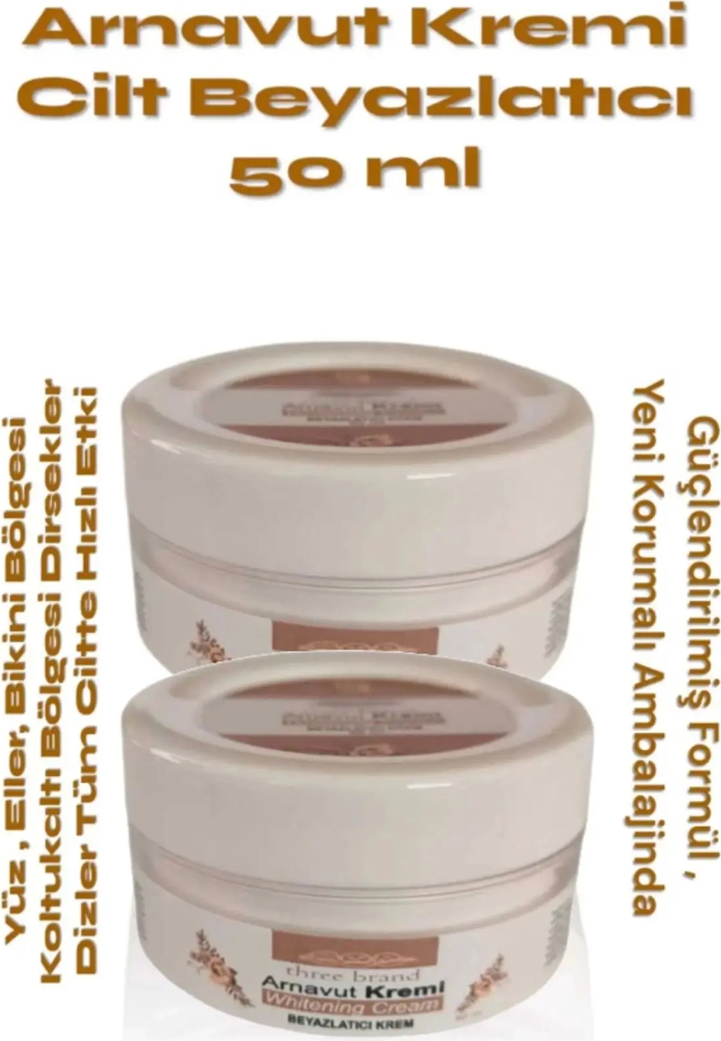 Süper Three Brand Whitening Cream Arnavut Kremi 100 ml  Kremi x 2 Adet