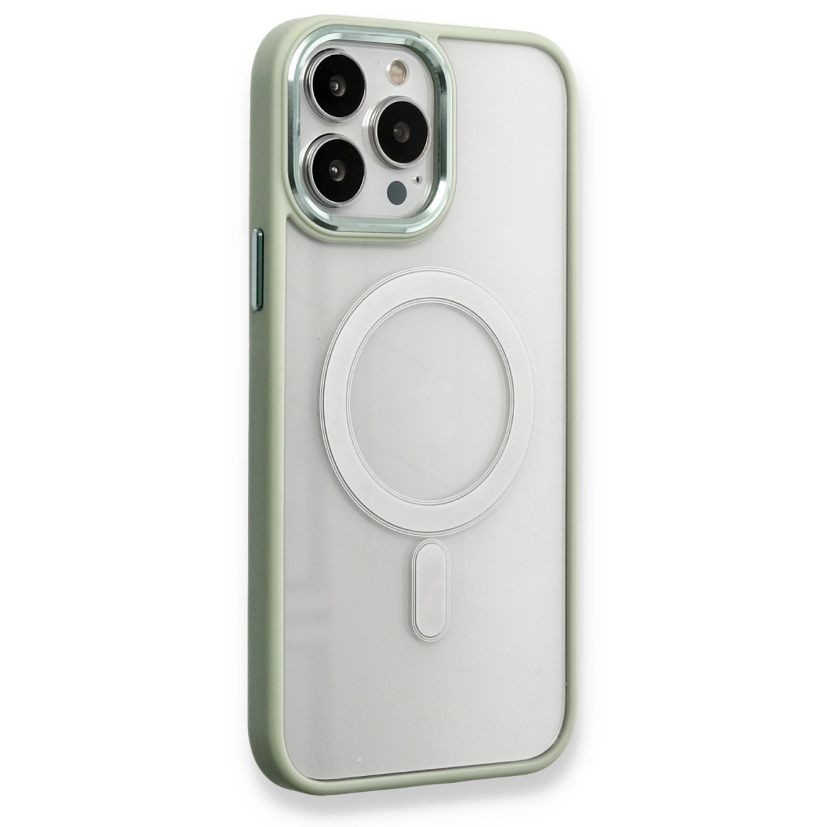 iPhone 14 Pro Max Kılıf Room Magneticsafe Silikon - Su Yeşili