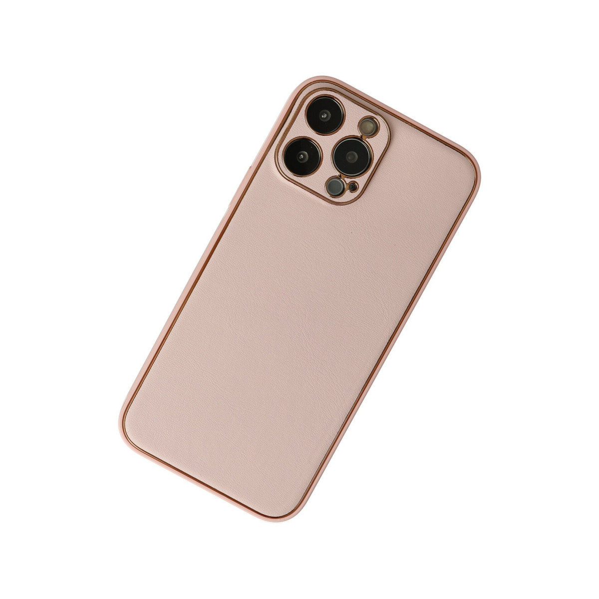 iPhone 13 Pro Kılıf Coco Deri Silikon Kapak - Pudra — görsel 2