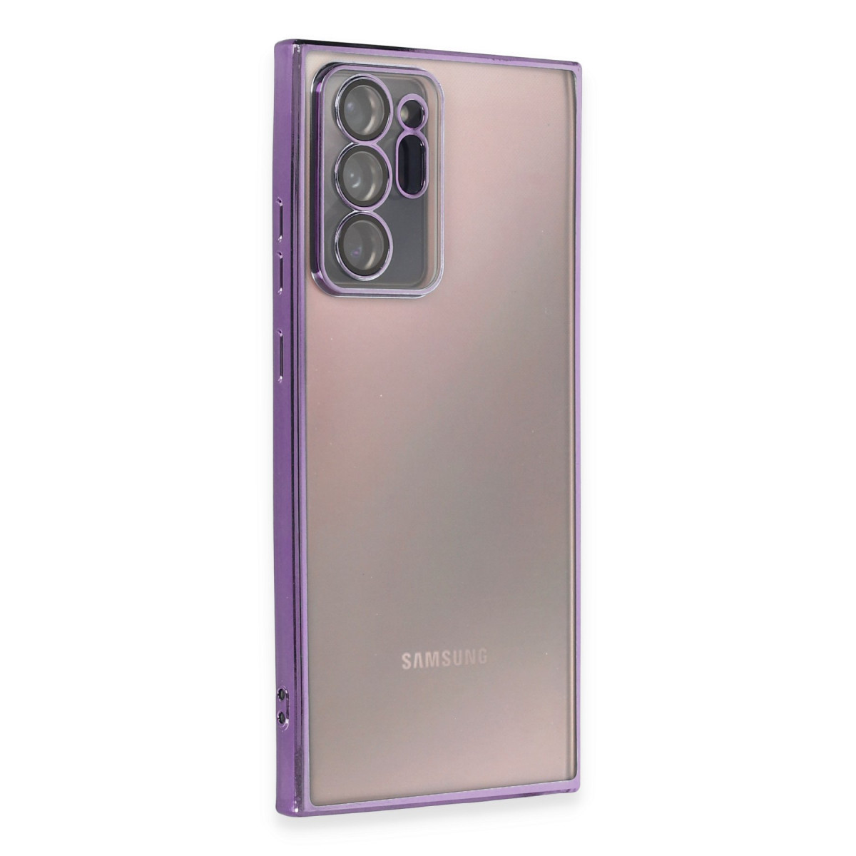 Galaxy Note 20 Ultra Kılıf Razer Lensli Silikon - Mor