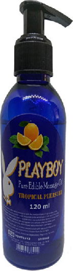 Playboy Pure Edible Torpikal Meyve Aromalı Errotik Masaj Yağı Srcx - Playboy Pure Edible Tropical Flavored Massage Oil 120ML