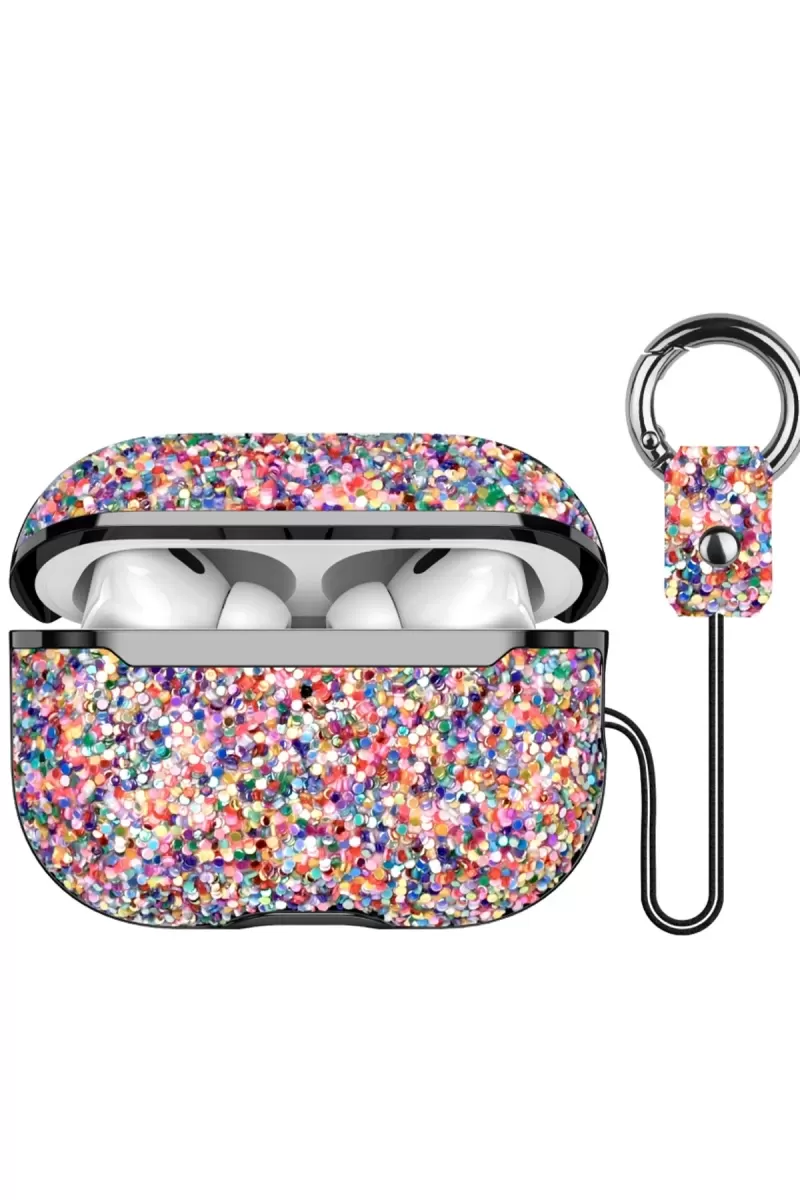 Airpods 3 (3.nesil) Bright Simli Airpods Kapak - Gold