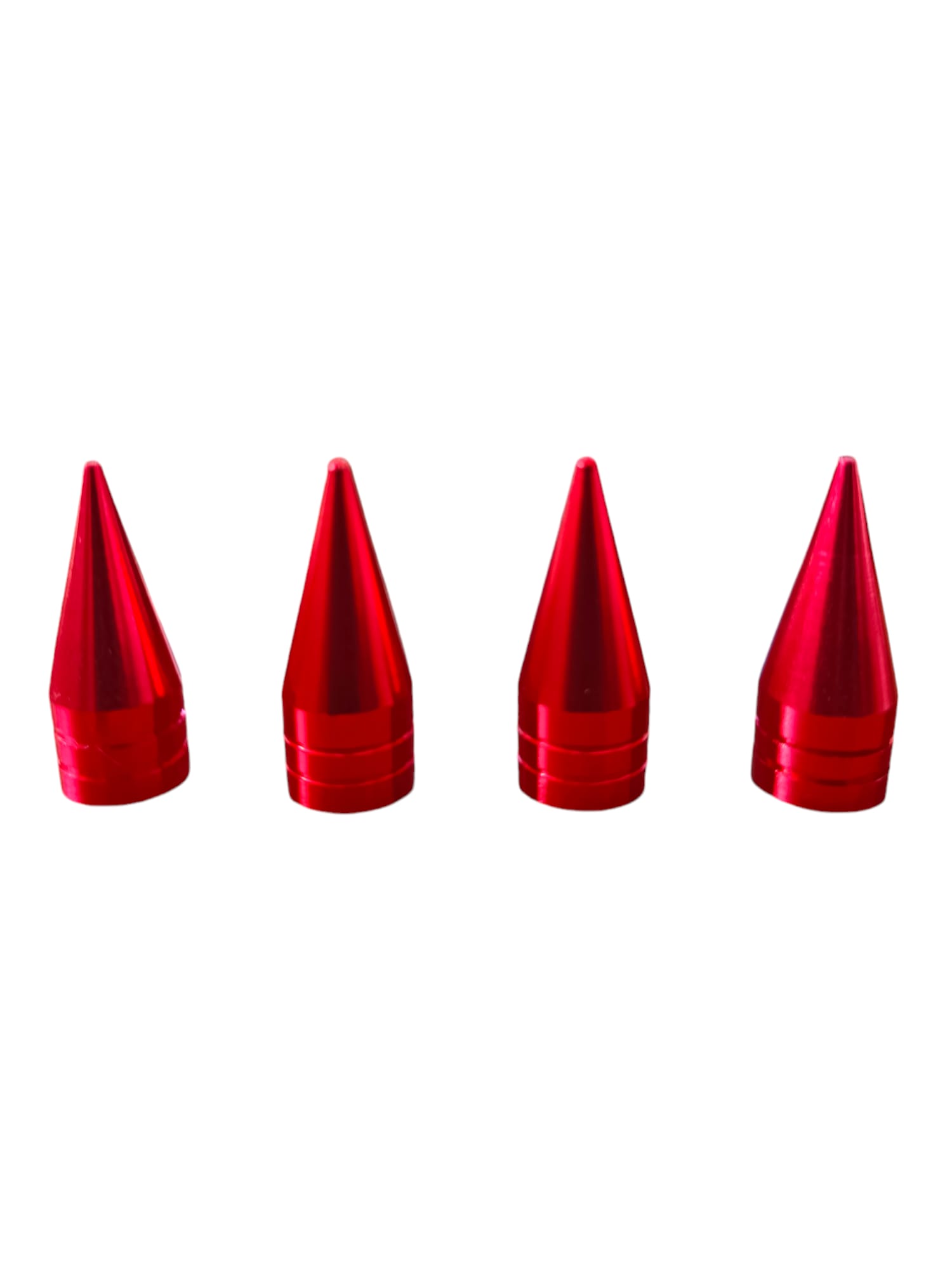 Alüminyum Sivri Sibop Kapağı Kırmızı 4'lü 32mm