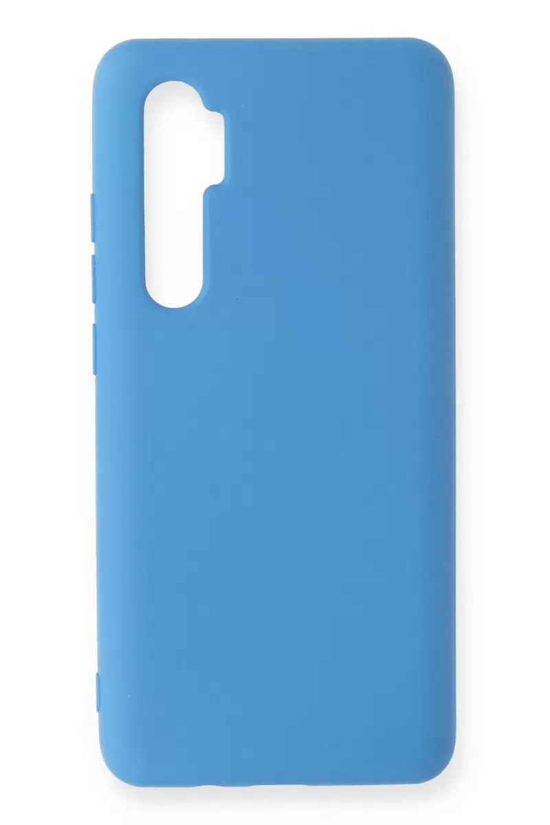 Mi Note 10 Lite Kılıf Nano içi Kadife Silikon - Mavi