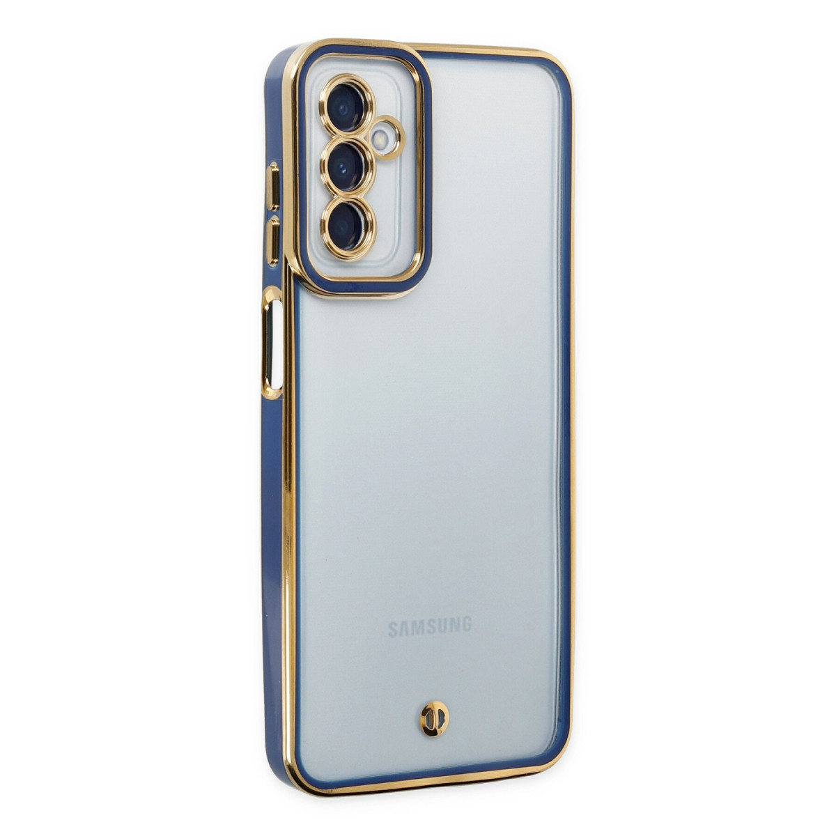 Galaxy M23 Kılıf Liva Lens Silikon - Mavi