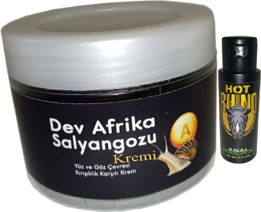 Giant Dev Afrikasalyangozu Yaşlanmakarşıtı Kremi 100 ml + Hotrhino Bay Bayan Analrahatlatıcı Krem