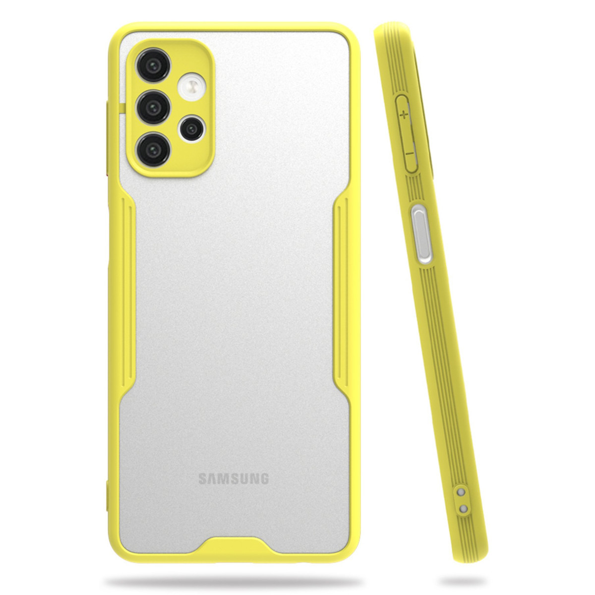 Galaxy A72 Kılıf Platin Silikon - Sarı