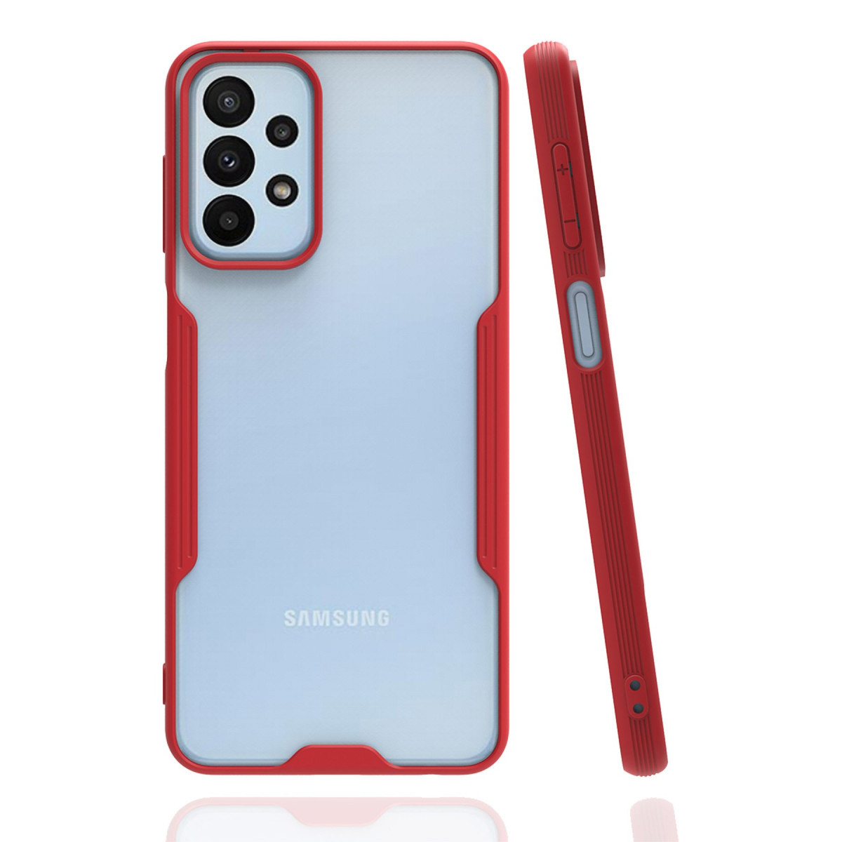 Galaxy A23 4G Kılıf Platin Silikon - Kırmızı