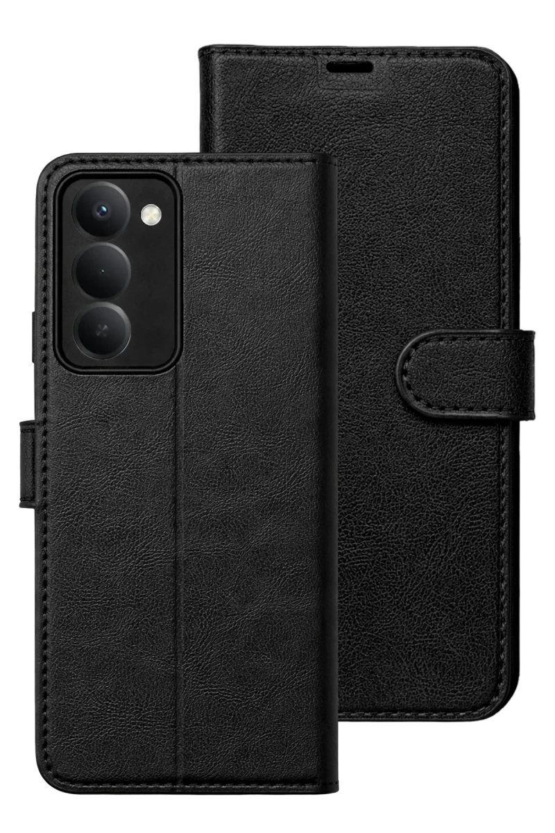 Xiaomi Redmi 15 5G Uyumlu Trend S Plus Kapaklı Kılıf - Siyah