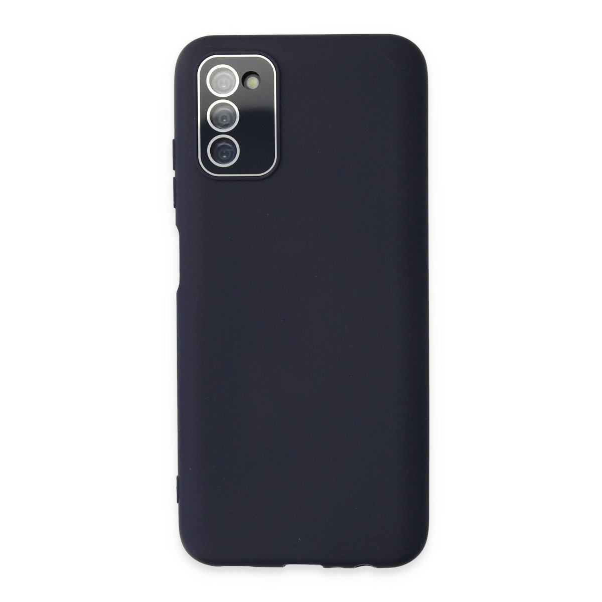 Galaxy A03S Kılıf Lansman Glass Kapak - Lacivert