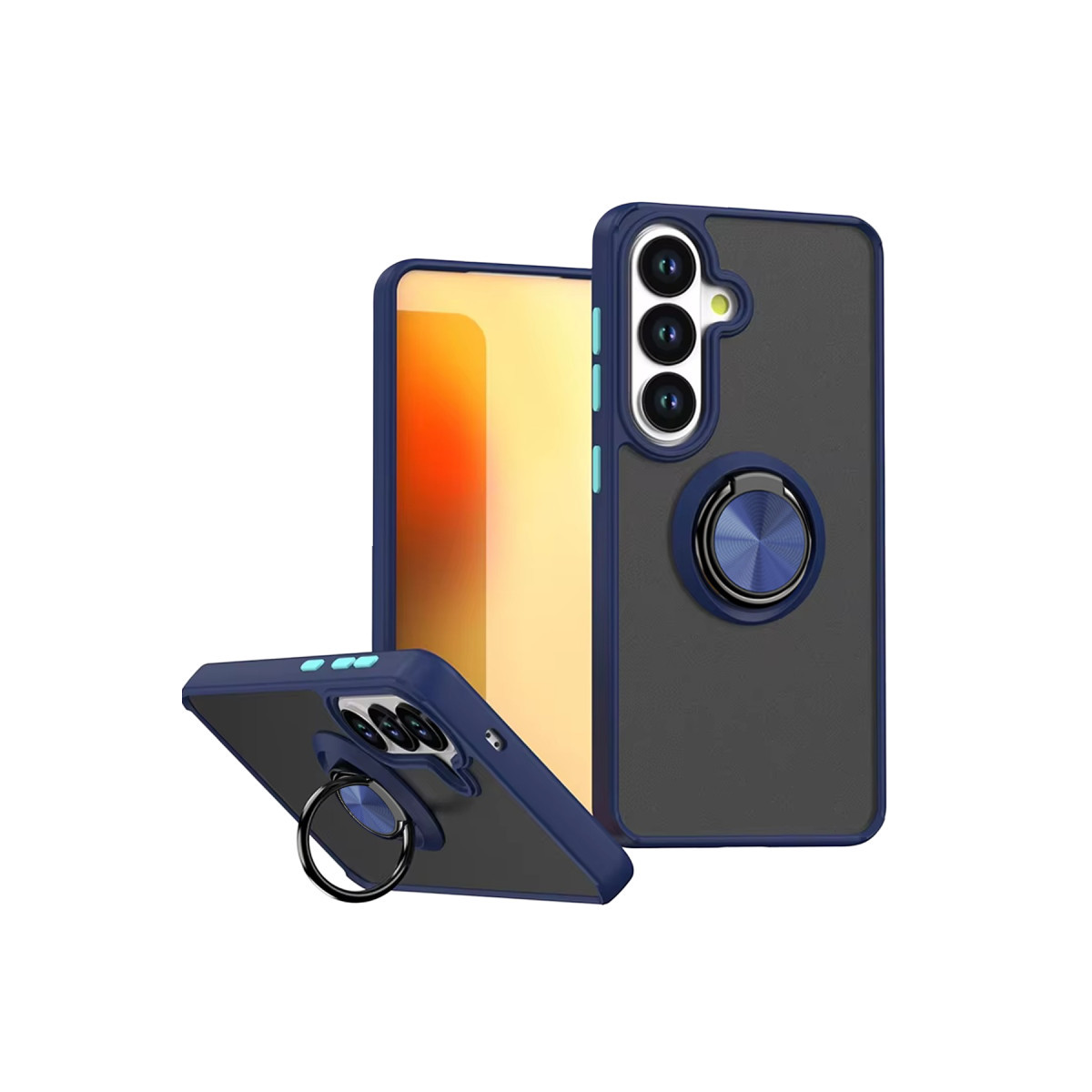 Galaxy S26 Montreal Yüzüklü Silikon Kapak - Lacivert