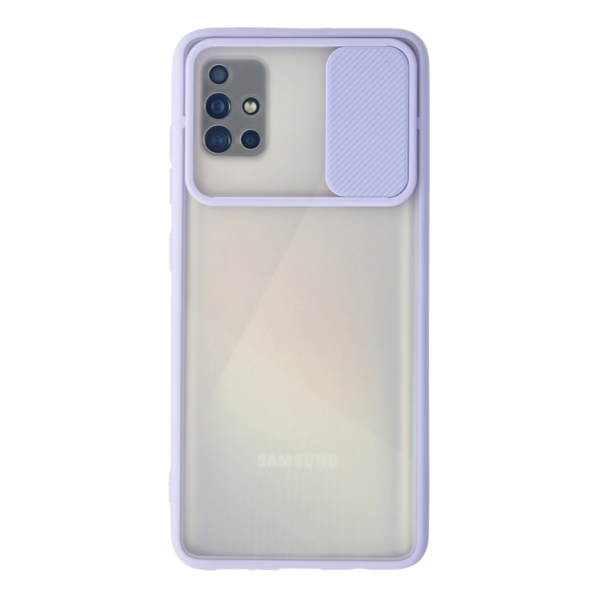 Galaxy A71 Kılıf Palm Buzlu Kamera Sürgülü Silikon - Lila