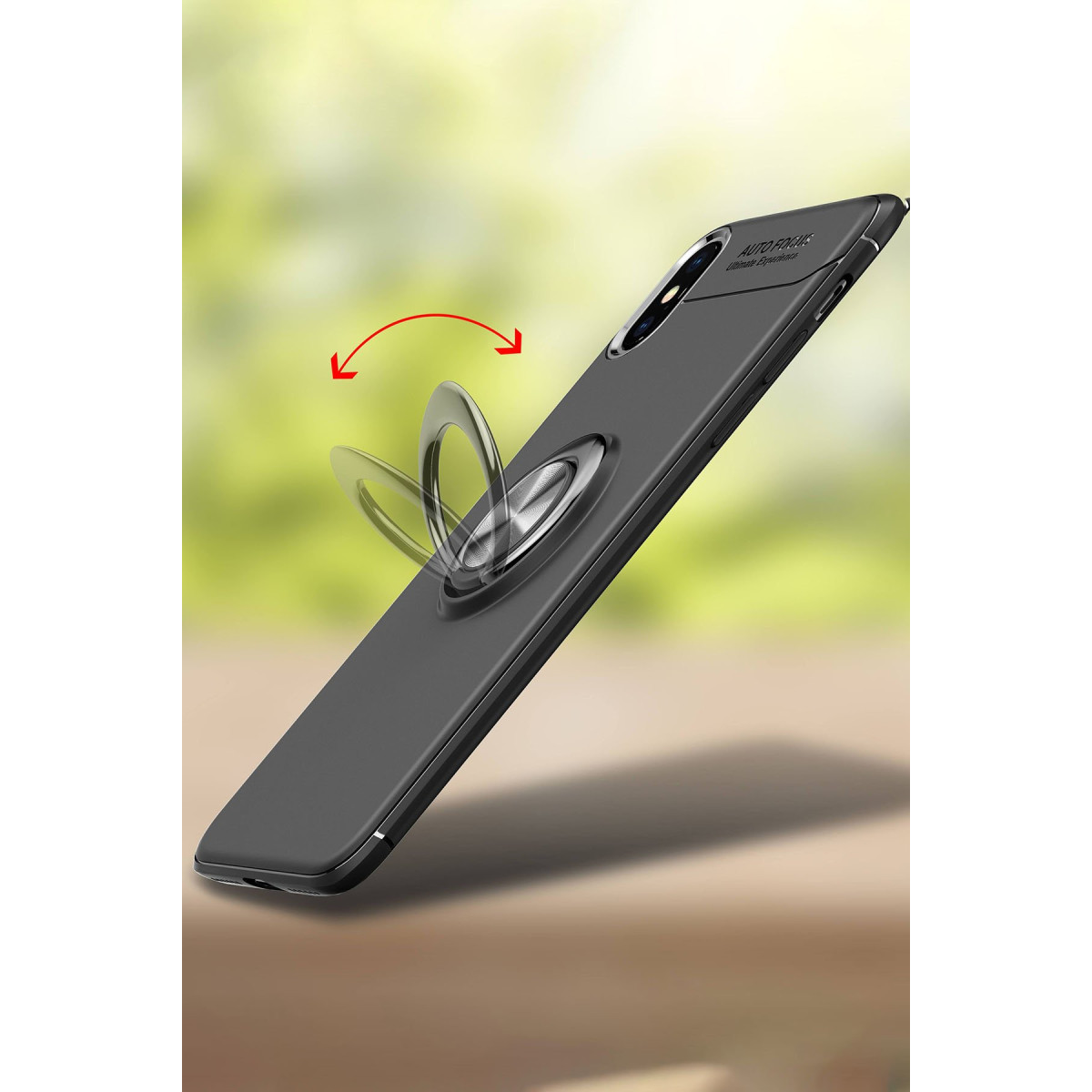 iPhone XS Max Kılıf Range Yüzüklü Silikon - Mavi — görsel 2