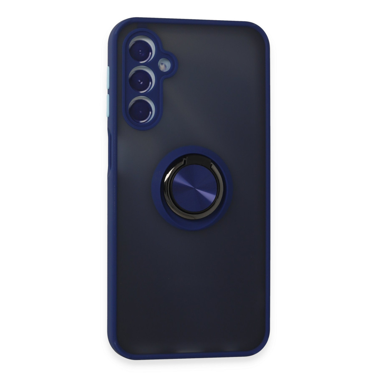 Galaxy M34 5G Kılıf Montreal Yüzüklü Silikon Kapak - Lacivert