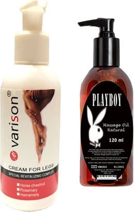 Playboy Varison Varicose Vein Defense Cream + Playboy Masaj Yağı