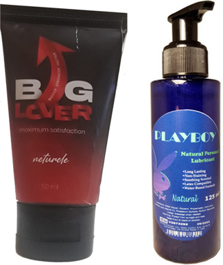 Big Lover Erkeklere Özel 50 ml Jel 50 ml Maximum Strength Hardening Gel For Men + Playboy Natural Personal Lubricant 125 ml Lubricant Gel  Jel