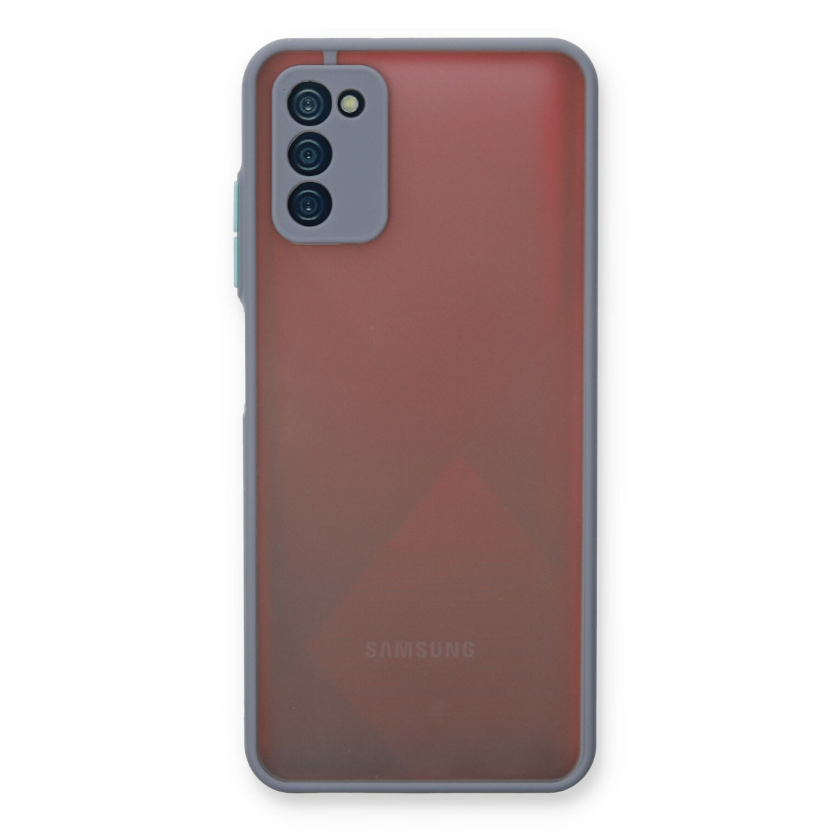 Galaxy A03S Kılıf Montreal Silikon Kapak - Gri