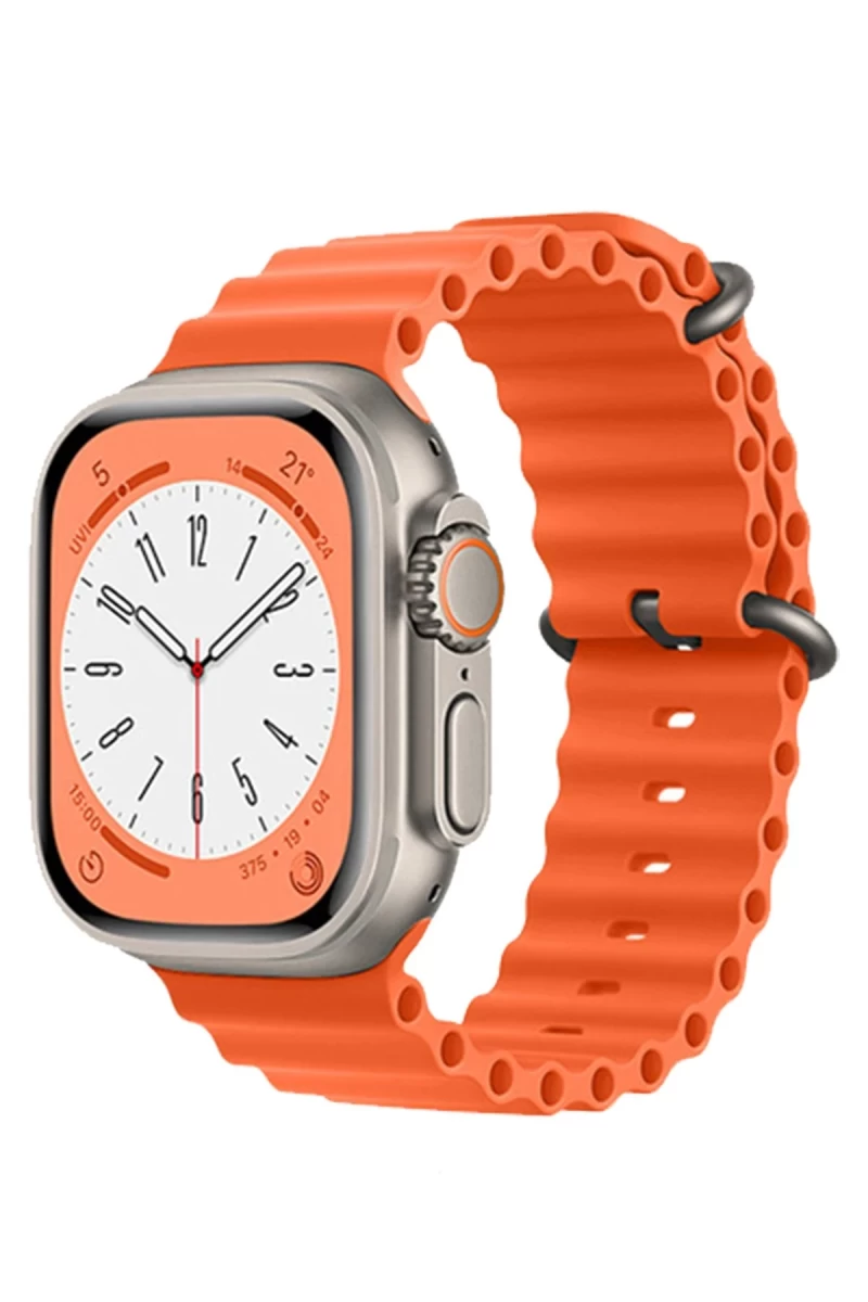 Apple Watch 42mm Uyumlu Ocean Kordon - Turuncu