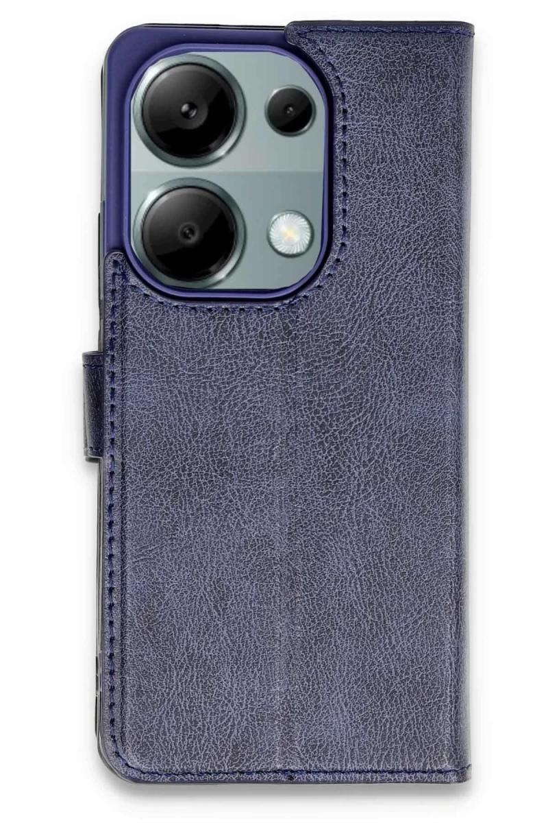 Xiaomi Redmi Note 13 Pro 4G Uyumlu Kılıf Trend S Plus Kapaklı Kılıf - Lacivert