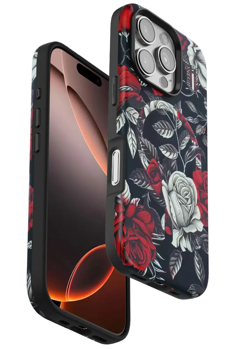 iPhone 16 Pro Flower Series Magsafe Kapak - Siyah
