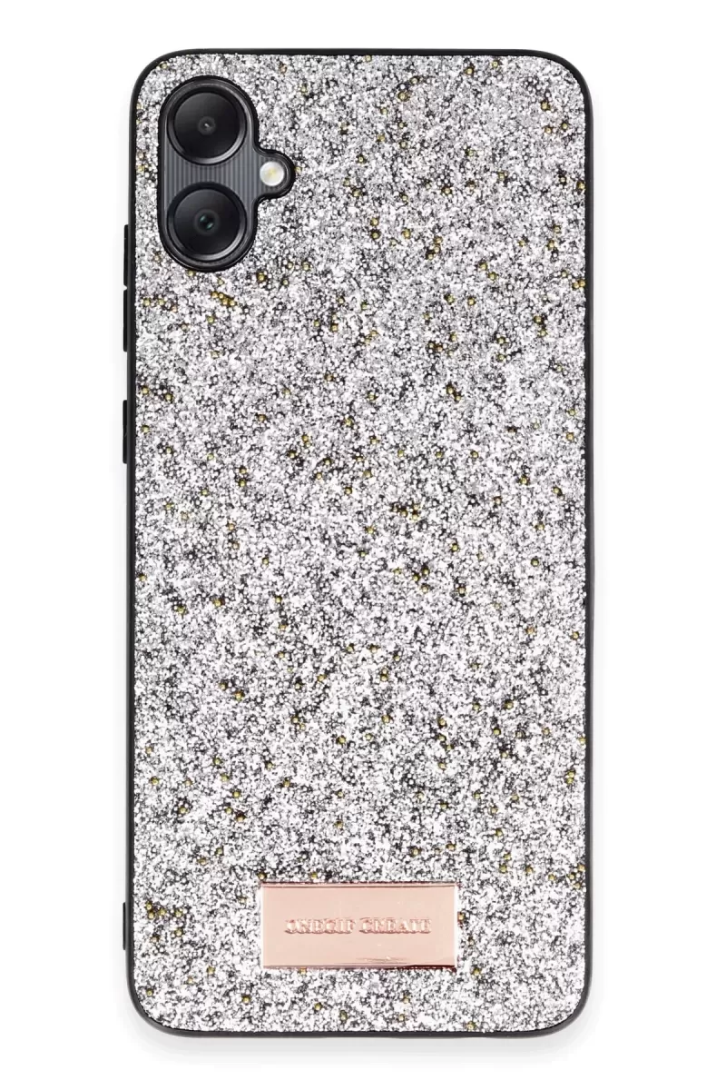 Galaxy A05 Bright Simli Kapak - Gümüş