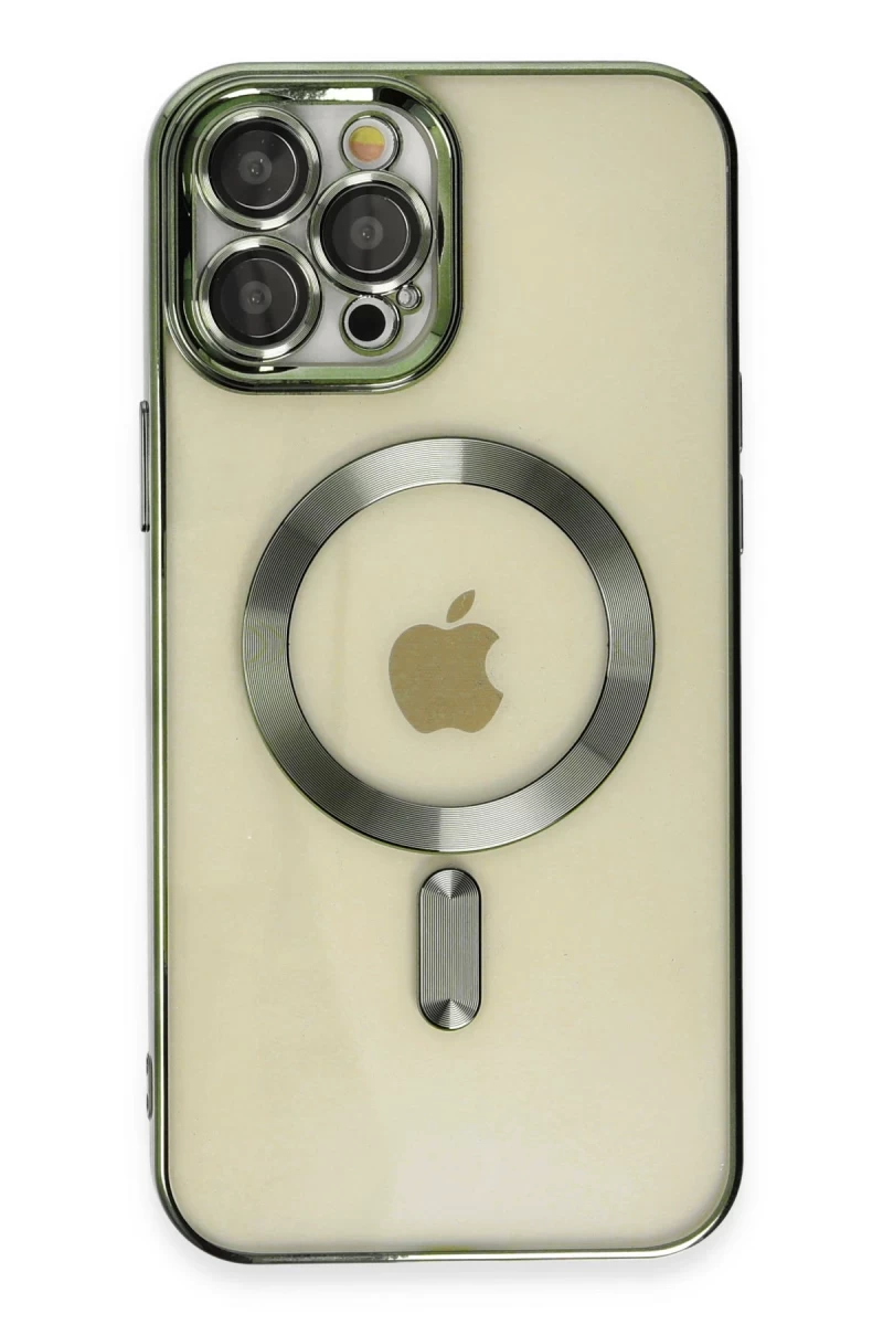 Apple iPhone 12 Pro Max Uyumlu Kılıf Kross Magneticsafe Kapak - Koyu Yeşil