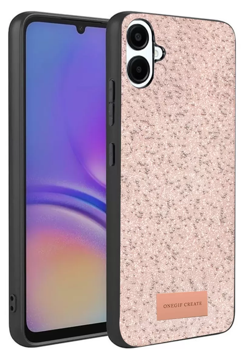 Galaxy A07 4G Bright Simli Kapak - Pembe